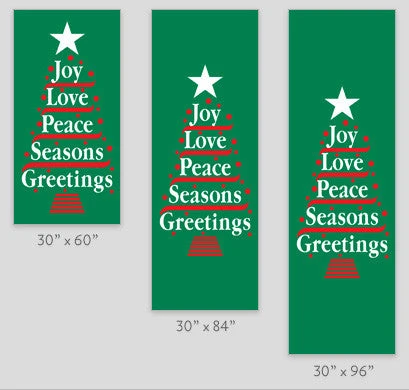 Joy Love Peace Tree Light Pole Banner 4 Joy Love Peace Tree Light Pole Banner - Image 2