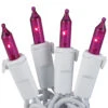 50-Light Pink Bulb/White Wire. 5.5" Centers. Case Pack (24 Sets)