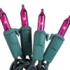 50-Light Pink Bulb/Green Wire. 5.5" Centers. Case Pack (24 Sets) 1 50-Light Pink Bulb/Green Wire. 5.5" Centers. Case Pack (24 Sets) -Winter Decor Market 100039243 Incandescent 50 Mini lights Pink Green 201212
