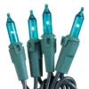 50-Light Teal Bulb/Green Wire. 5.5" Centers. Case Pack (24 Sets) 1 50-Light Teal Bulb/Green Wire. 5.5" Centers. Case Pack (24 Sets) -Winter Decor Market 100039246 Incandescent 50 Mini Lights Teal Green 201212