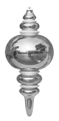 13" Commercial Finial (Set Of 4) -Winter Decor Market 13 finial silver