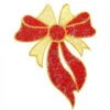Giant 2D Red And Gold LED Bow - 5' & 6.5'