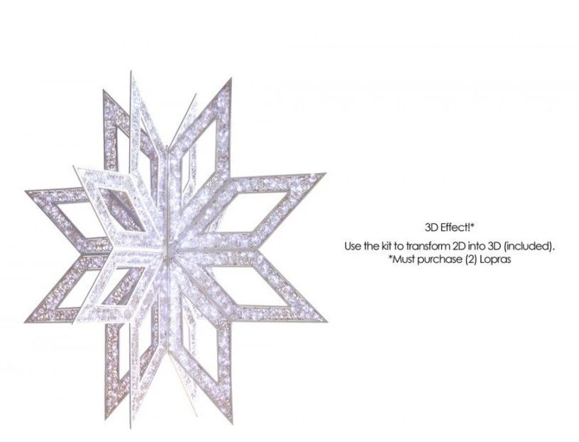 7' LED Hanging Crystal Snow Chandelier 4 7' LED Hanging Crystal Snow Chandelier - Image 2