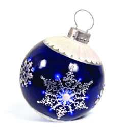 2' 4" Blue LED Lit Snowflake Ornament