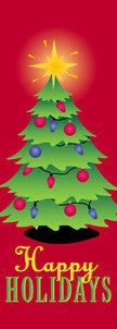 Christmas Tree Light Pole Banner