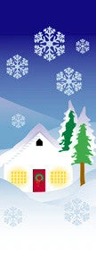 Winter House Light Pole Banner