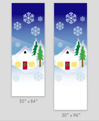 Winter House Light Pole Banner 4 Winter House Light Pole Banner - Image 2