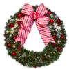 Candy Cane Decorated Commercial Wreath