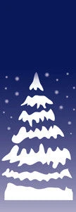 Snowy Pine Tree Light Pole Banner