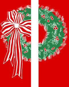 Double Wreath Light Pole Banner (Double Set)