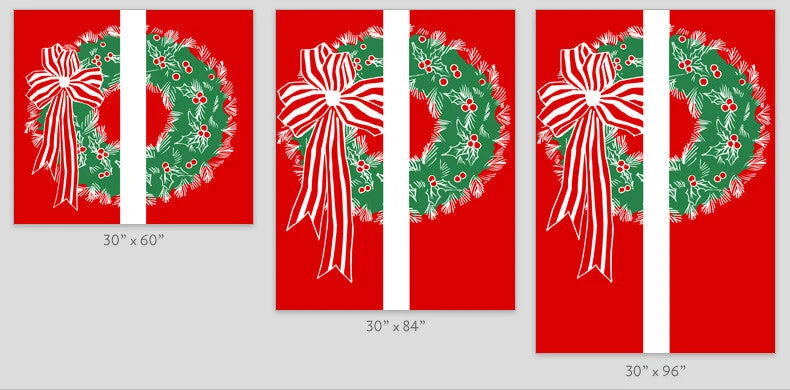 Double Wreath Light Pole Banner (Double Set) 4 Double Wreath Light Pole Banner (Double Set) - Image 2