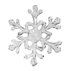 6" Clear Acrylic Snowflake Ornament (Set Of 6)