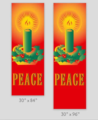 Peace Candle Light Pole Banner 4 Peace Candle Light Pole Banner - Image 2