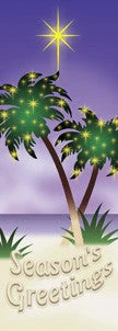 Palm Tree Christmas Light Pole Banner