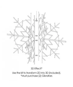 7' LED Rope Light Hanging Snowflake Chandelier -Winter Decor Market 7ftSnowflakeChandelier3D
