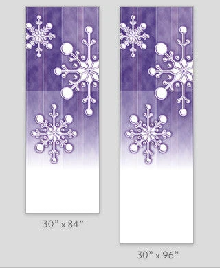 Paper Snowflake Light Pole Banner (Purple) 4 Paper Snowflake Light Pole Banner (Purple) - Image 2