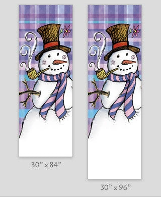 Plaid Snowman Light Pole Banner 4 Plaid Snowman Light Pole Banner - Image 2