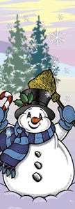 Snowman With Broom Light Pole Banner