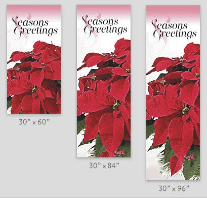 Potted Poinsettia Light Pole Banner 4 Potted Poinsettia Light Pole Banner - Image 2