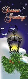 Snowy Lamp Light Pole Banner