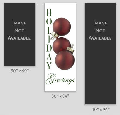 Holiday Greetings Ornaments Light Pole Banner 4 Holiday Greetings Ornaments Light Pole Banner - Image 2