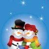 Happy Snow Couple Light Pole Banner 1 Happy Snow Couple Light Pole Banner -Winter Decor Market 936 3084 04705