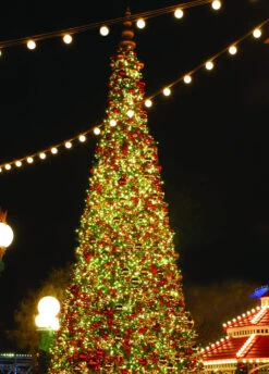 Giant Sequoia Tower Christmas Tree -Winter Decor Market CA Adventure Sequoia