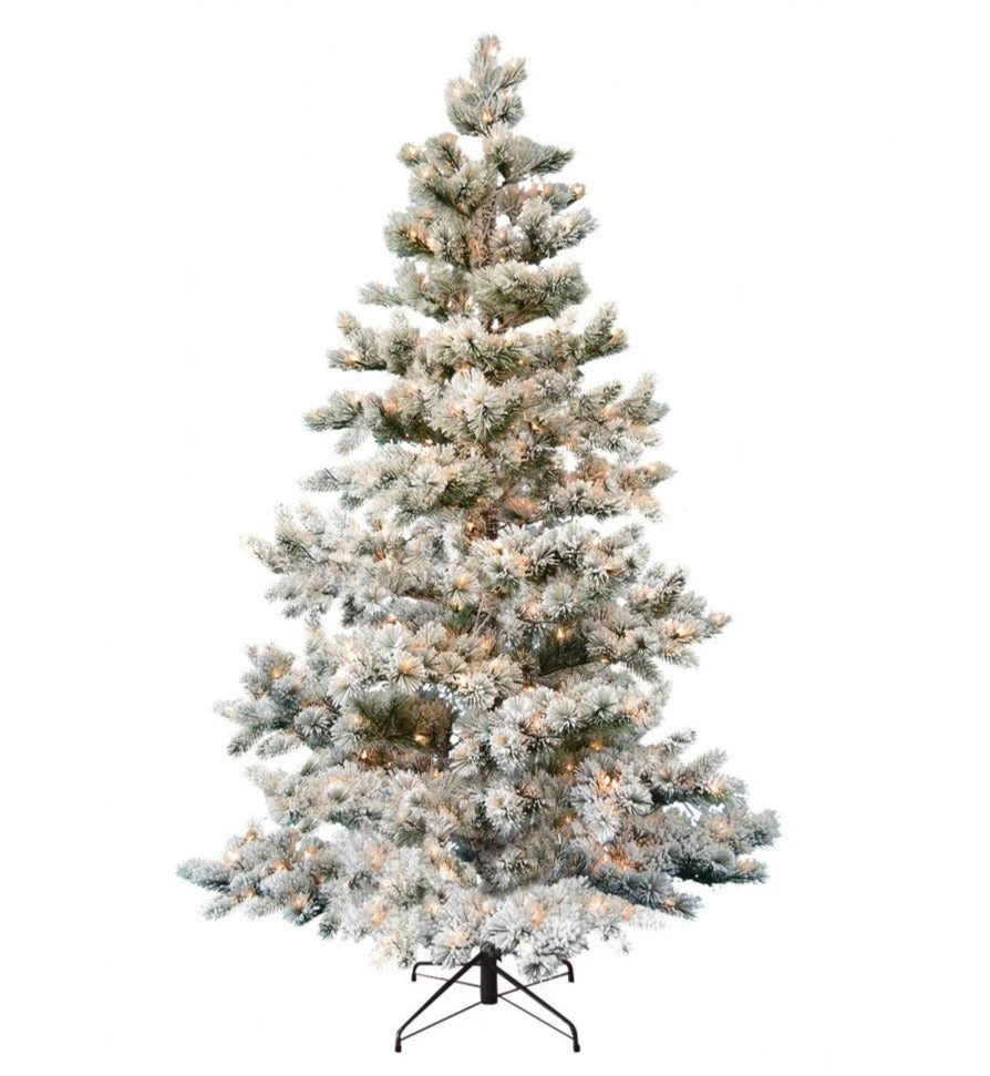 Winter Decor Market -Winter Decor Market CommercialSnowFlockedTree