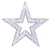Giant 2D LED Lit Star - 4' & 6.5' -Winter Decor Market CoolWhiteSilver2DLEDStar