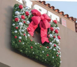 Square Framed Commercial Wreath 9 Square Framed Commercial Wreath -Winter Decor Market DecoratedSquareWreath