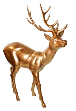 Elegant Sculptured Reindeer - Gold Or White