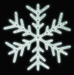 LED Ropelight Festive Snowflake - 30", 40", 50", 80"