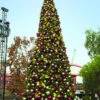 Giant Decorated Holly Tree -Winter Decor Market Fiberglass Holly Leaf Tree Knotts