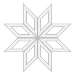 7' LED Hanging Crystal Snow Chandelier