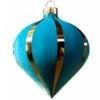 6.6' Giant Striped Onion Ornament Inflatable Decor -Winter Decor Market GiantHangingInflatableOnionBaubleBlueGold
