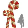 Pair Of Illuminated Standing Candy Canes -Winter Decor Market GiantLitCandyCaneChristmasDecorations