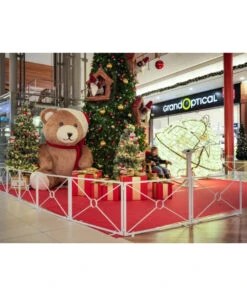 9.8' Inflatable Teddy Bear -Winter Decor Market GiantTeddyBearMallSantaSetdisplay