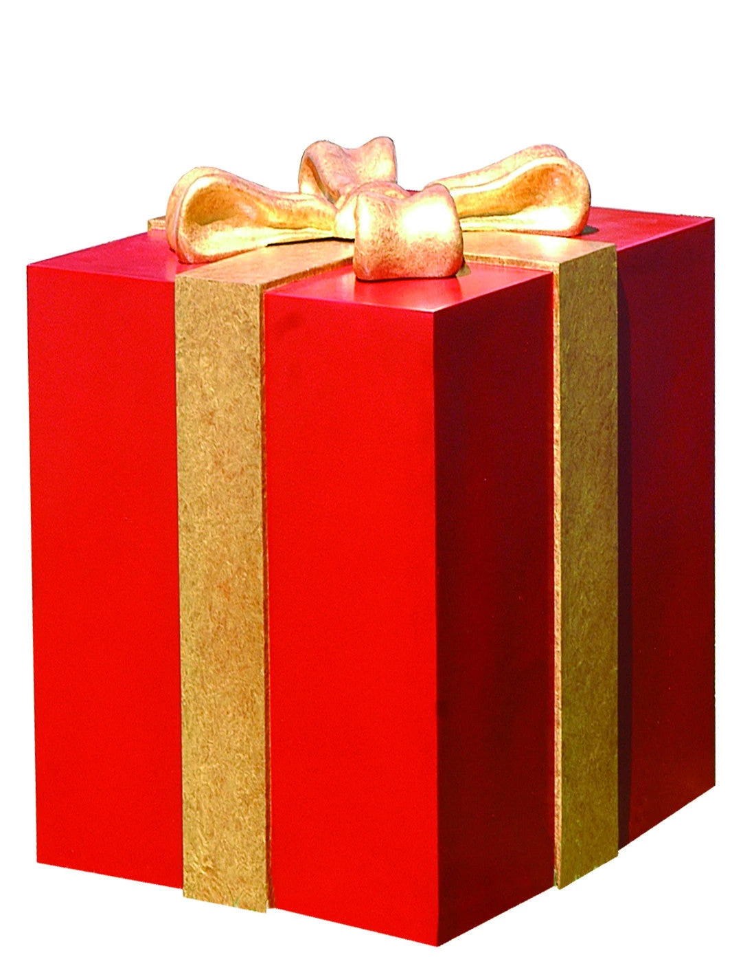 32" Fiberglass Gift Box With Bow 3 32" Fiberglass Gift Box With Bow