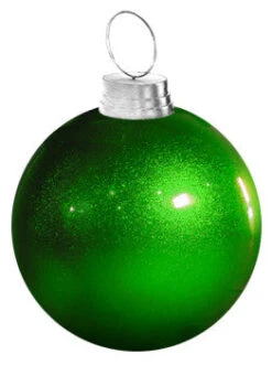Giant Glitter Ornament -Winter Decor Market GlitterGreen