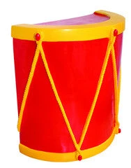 25.5" Red & Gold Half Drum Base