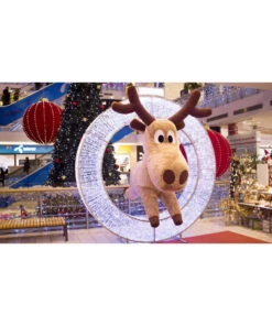 9.8' Inflatable Hanging Reindeer -Winter Decor Market HangingInflatableReindeerDecoration