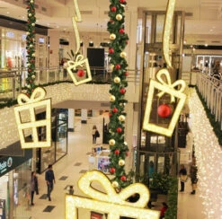 Winter Decor Market 34 Winter Decor Market -Winter Decor Market HangingLitGiftBoxHolidayCommercialDecoration