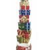 Lit Fiberglass Gift Box Stack Display -Winter Decor Market Lit Fiberglass Giftbox stack