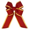 Premium Old Glory Red Nylon Bow - Multiple Options 2 Premium Old Glory Red Nylon Bow - Multiple Options -Winter Decor Market OldGloryNylonGoldTrimBow