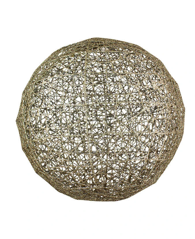 Champagne Glitter Ornament Cage - Round & Onion Shape 4 Champagne Glitter Ornament Cage - Round & Onion Shape - Image 2