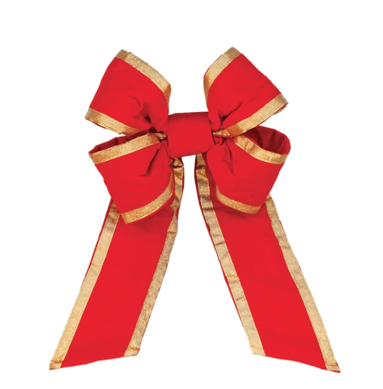 Premium Bright Red Velvet Bow - Multiple Options 3 Premium Bright Red Velvet Bow - Multiple Options