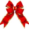 Red Structural Bow With Gold Trim 1 Red Structural Bow With Gold Trim -Winter Decor Market Red Structural Bow with Gold Trim 1