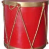 25.5" Red & Metallic Gold Drum Base -Winter Decor Market RedandMetallicGoldDrumBase