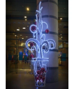 10' St Petersburg White Tree 7 10' St Petersburg White Tree -Winter Decor Market RedandWhiteArtisticOutdoorChristmasTreeAccentDecor