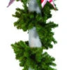 Garland Pole Wrap Kit With 24" Nylon Bow -Winter Decor Market Single Bow Accent Kit with Candy Cane Bow
